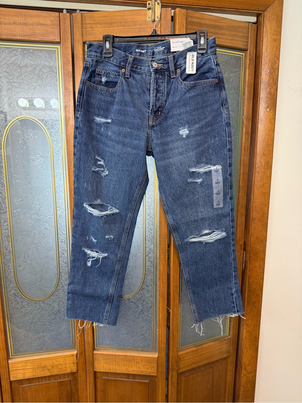 OLD NAVY Ladies High Ride Slouchy  Straigh Jeans, BRAND NEW